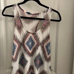 Patterned Sleeveless Top - Multicolor